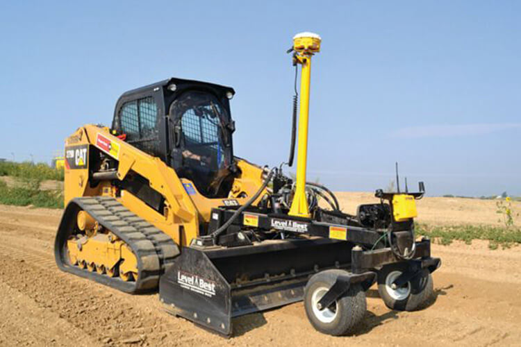 Cat Compact Track Loader with Trimble GNSS Attachment