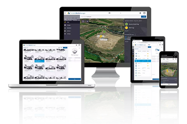 Trimble Works Manager Software on Device Screens