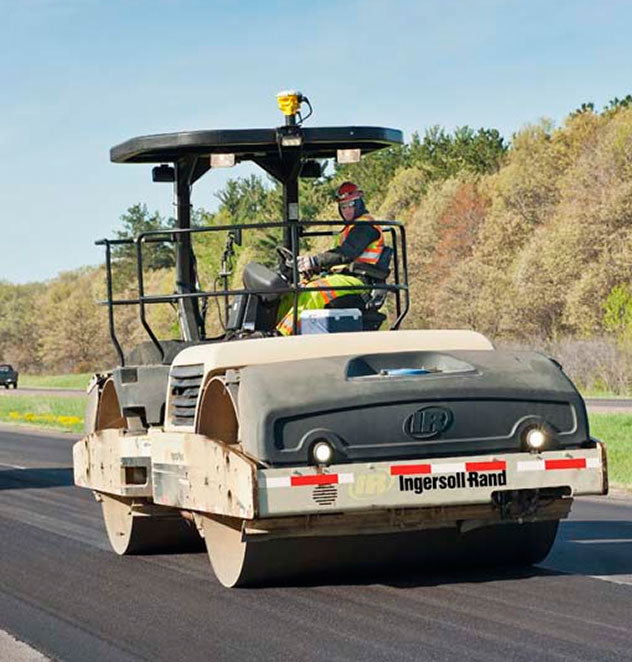 Ingersoll-Rand Compactor on Roadway