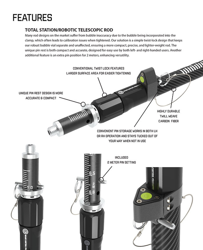 Total Station/Robotic Telescopic (carbon fiber)