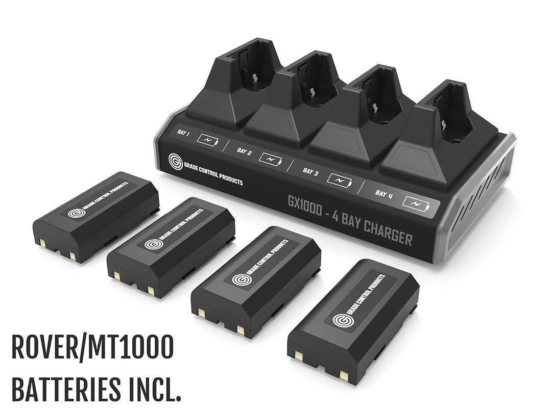 GX1000 Bay Charger Kit four extended use batteries