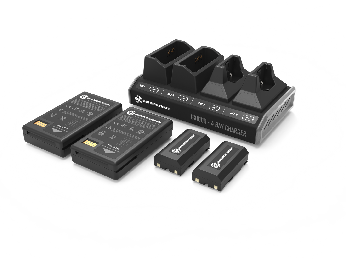 GX1000 - 4 Bay -Combo- Charger Kit (incl. two rover/MT1000 & two S-Series batteries)