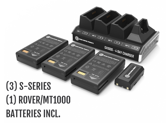 GX1000 - 4 Bay - Compbo-Charger Kit (incl. 1 rover/MT1000 & 3 S-series batteries